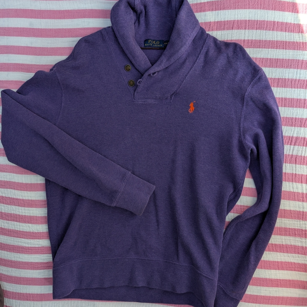 Ralph Lauren Lavender Polo Cardigan